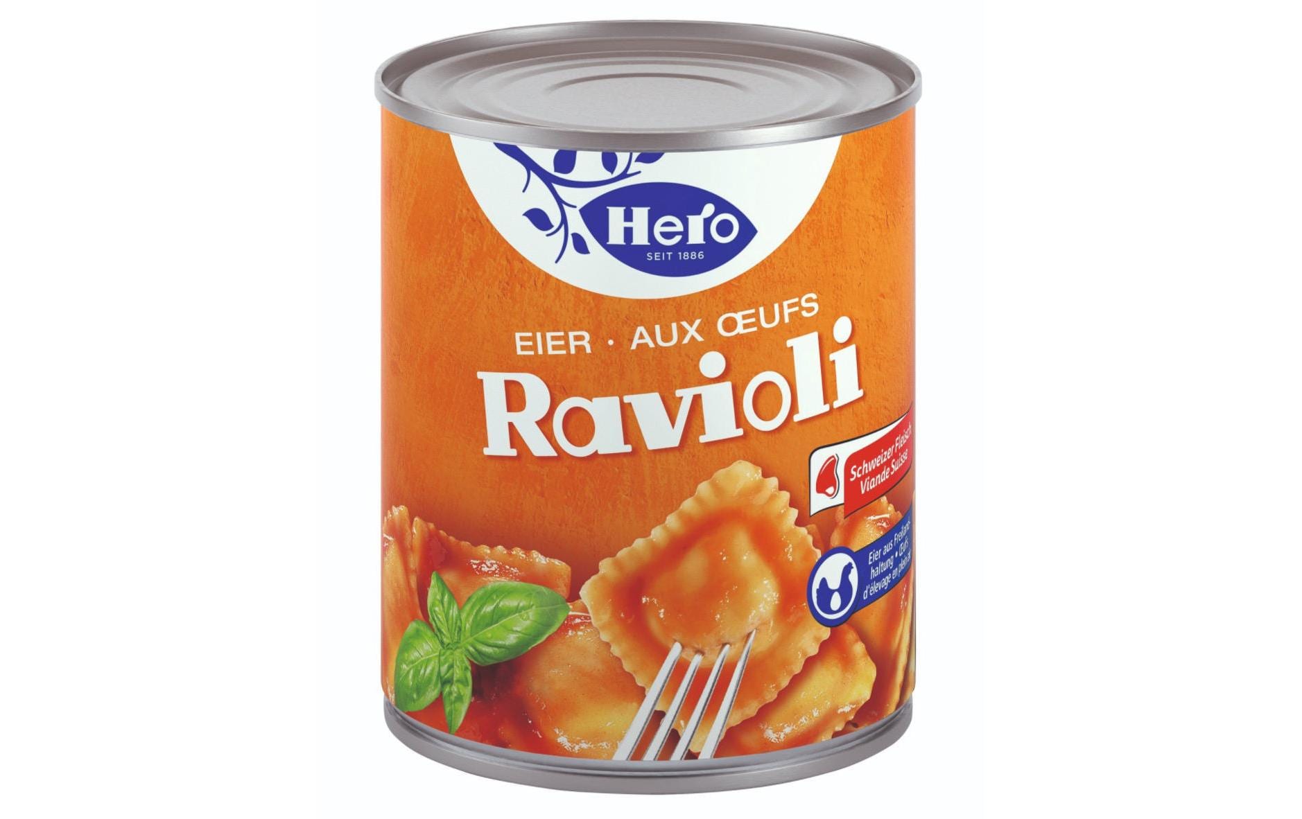 Dose Eier Ravioli 870 gWeiche Teigtaschen mit Fleischfüllung und würziger Tomatensauce