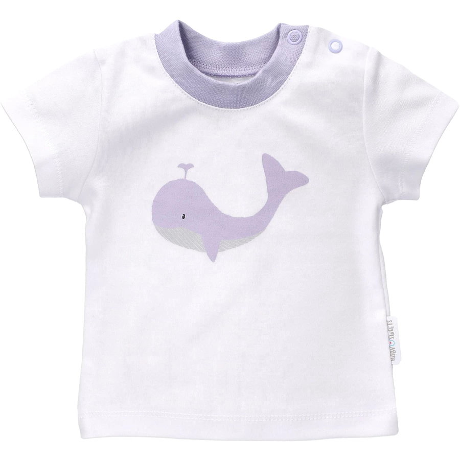 Baby Sweets 2tlg Set Shirt + Hose Baby Wal weiß lavendel