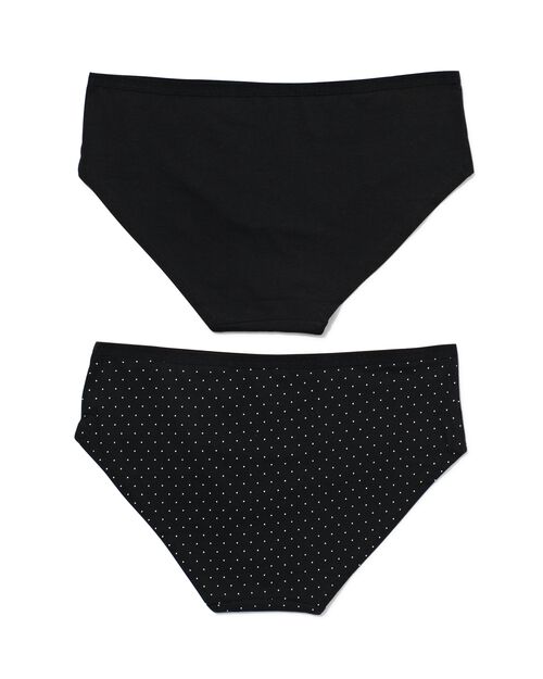 2 hipsters femme coton stretch noir