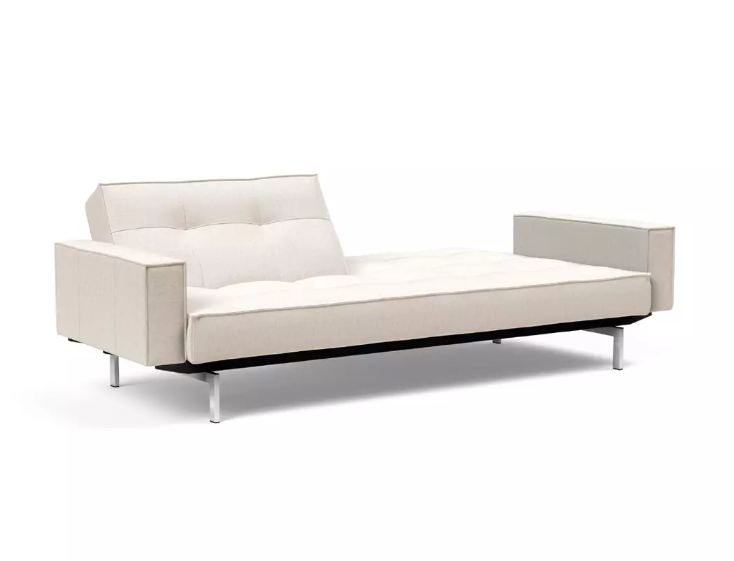 Schlafsofa mit Armlehnen Splitback Chrom