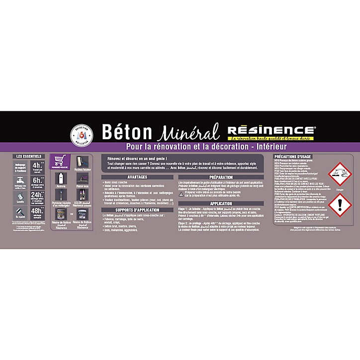 Béton minéral Résinence gris ardoise 6kg