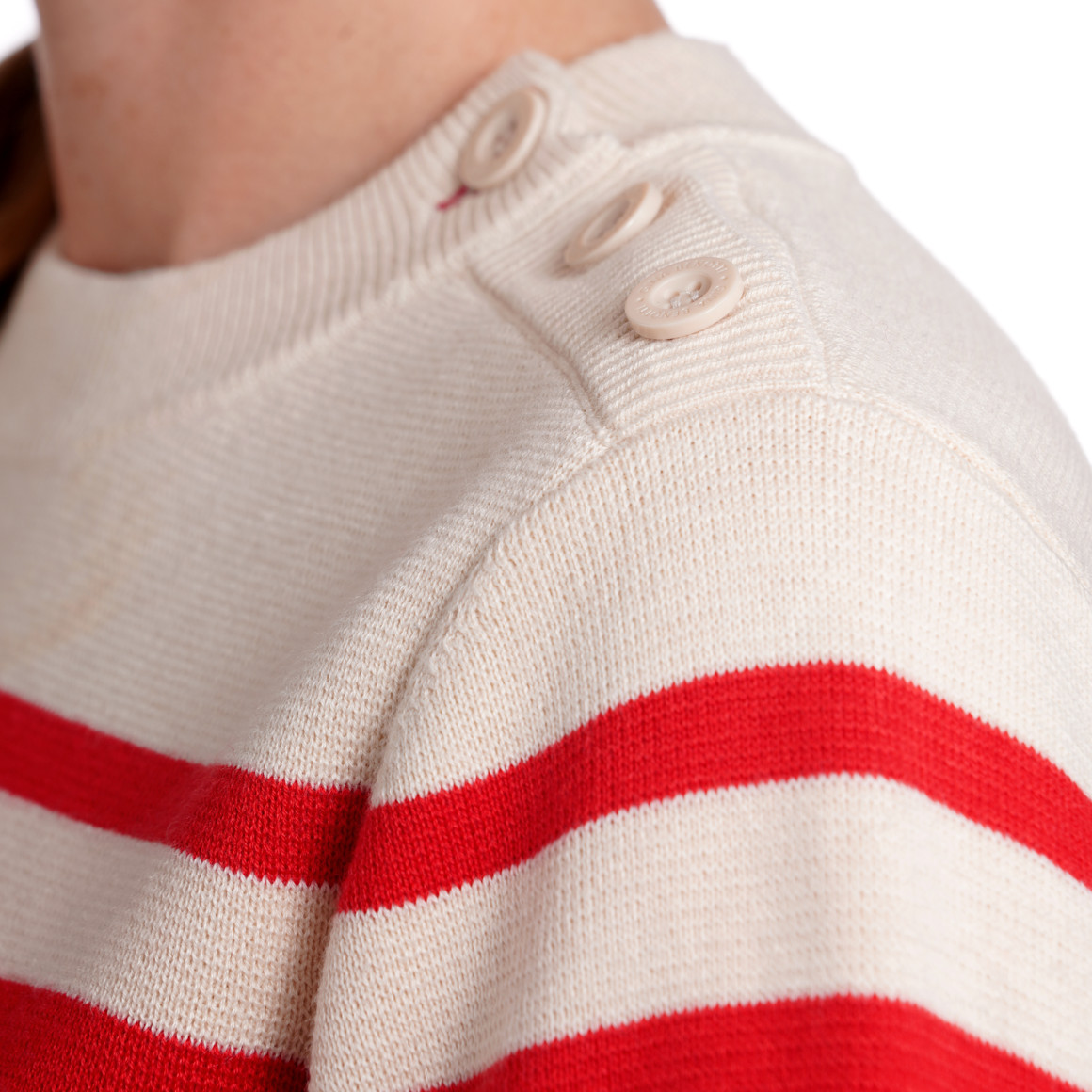 Gina Benotti Damen Strickpullover im Streifen-Look rot / beige