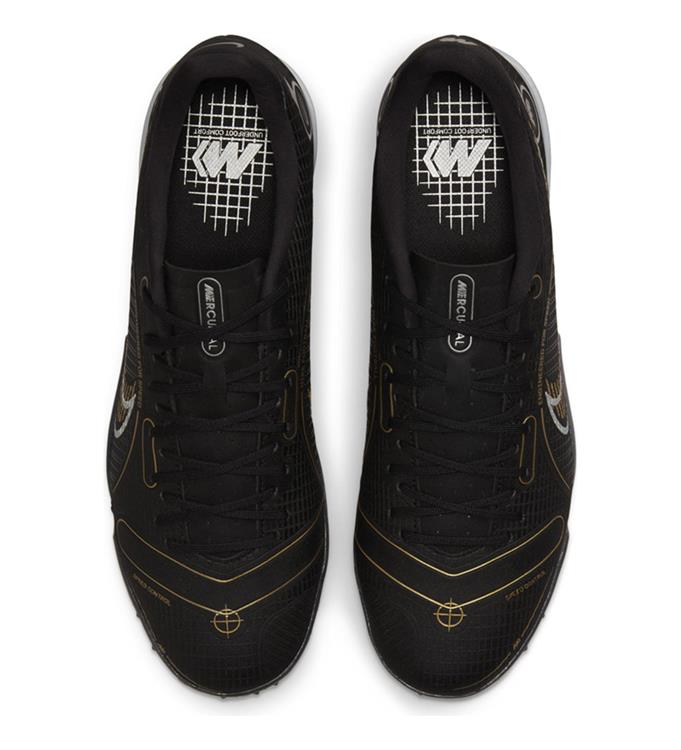 VAPOR 14 ACADEMY TF,BLACK/METALLIC BLACK-METALLIC-GOLD-METALLIC-S