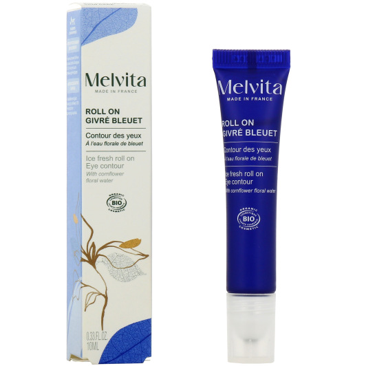 Roll-on givré contour des yeux à l'eau florale de Bleuet Melvita