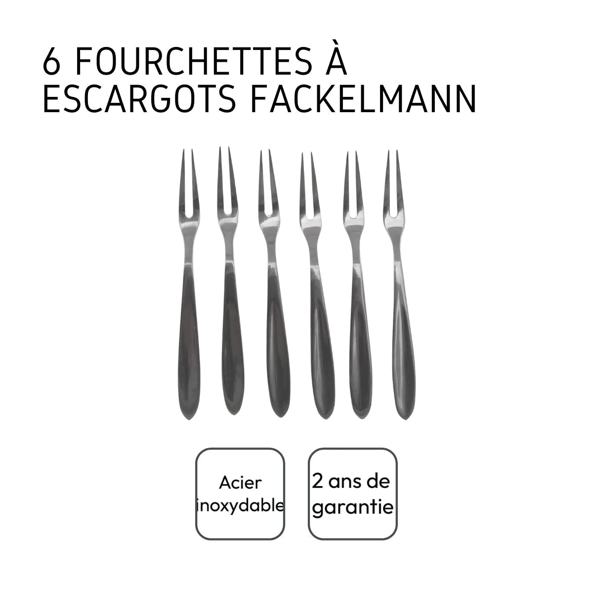 Lot de 6 fourchettes à escargots Fackelmann Fackelmann