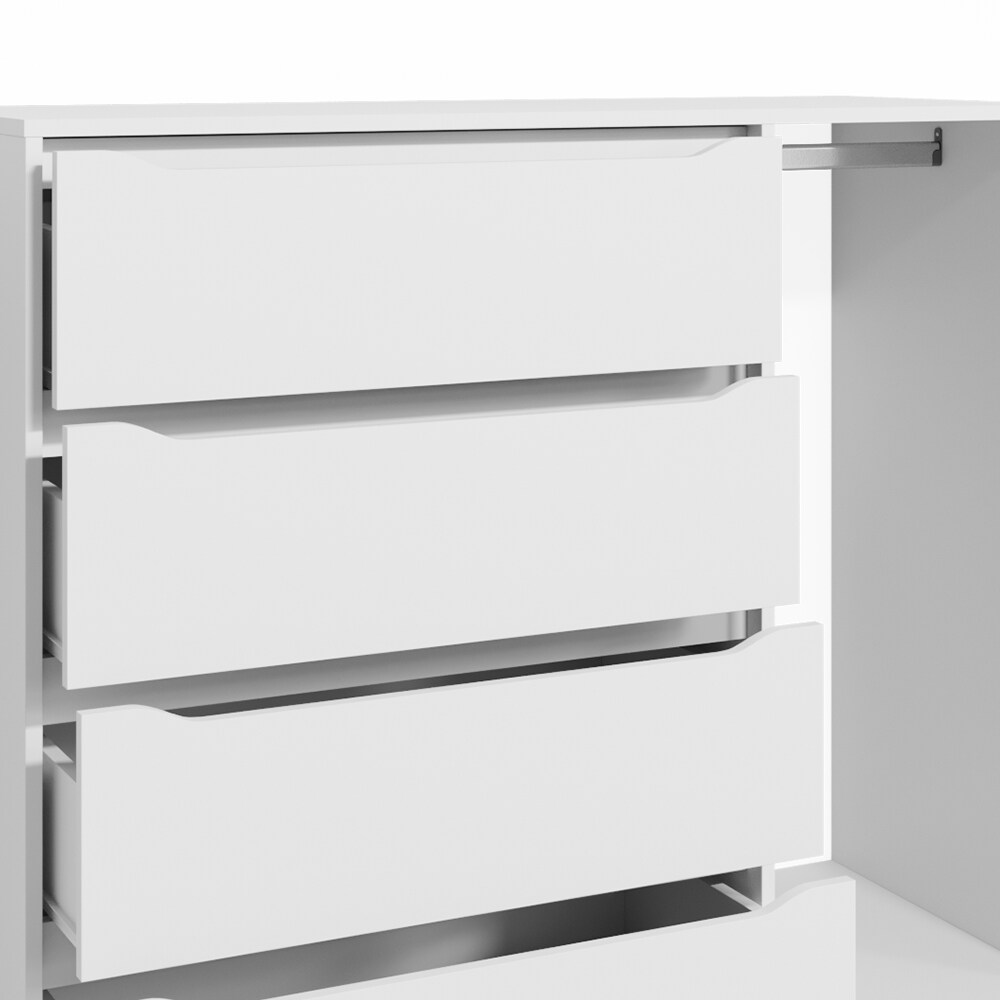 Vicco Kommode Schubladenkommode Highboard Ruben mit Kleiderstange 4 Schubladen