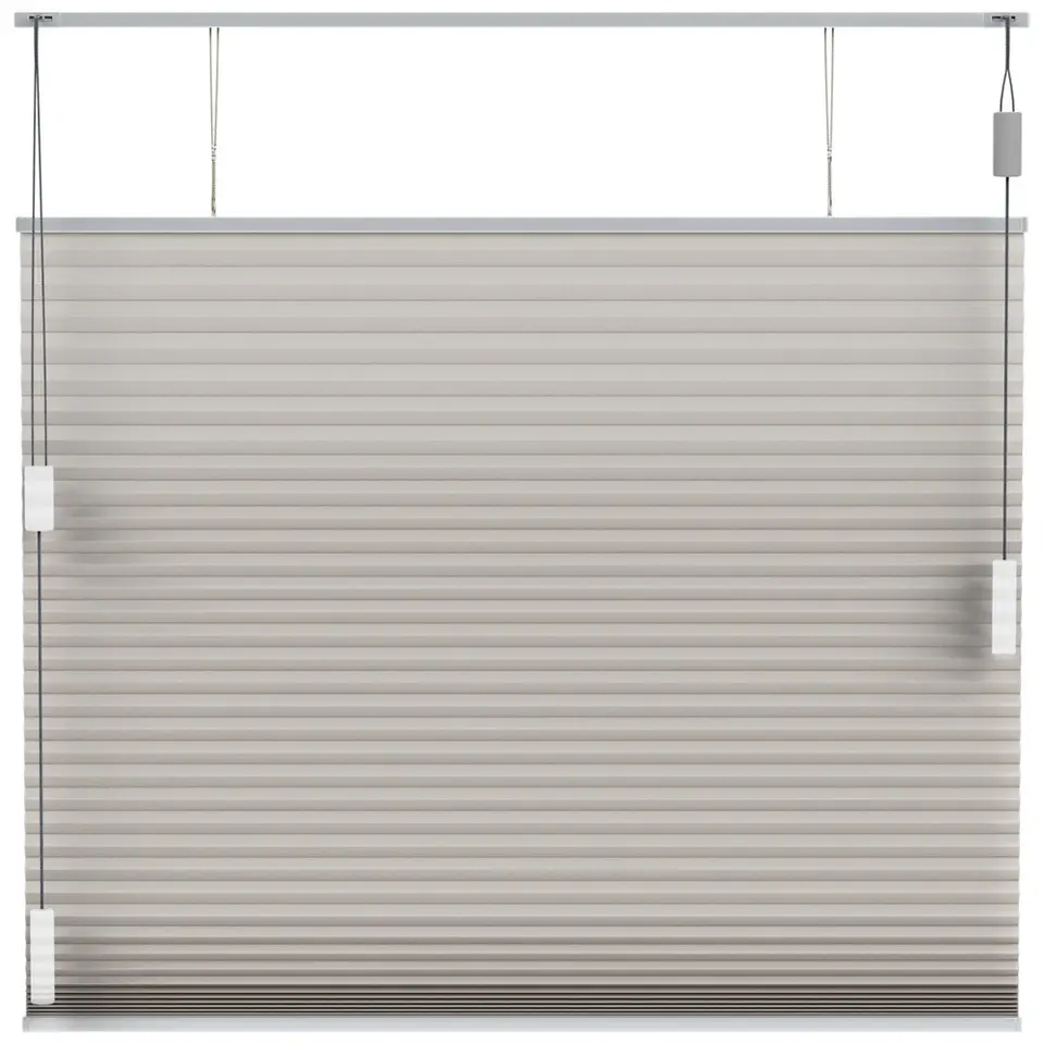 Fenstr plisségordijn Montreal dubbel 25mm lichtdoorlatend - taupe (30019)