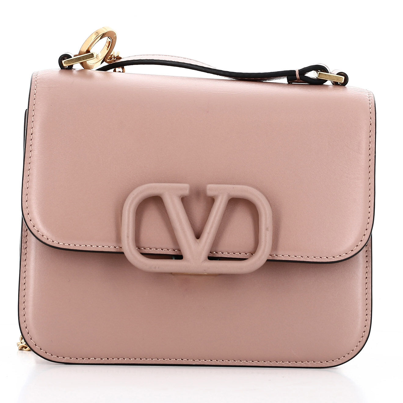 Valentino Sac bandoulière Petit Vsling en Cuir rose Etat: Bon état - Longueur 17 cm