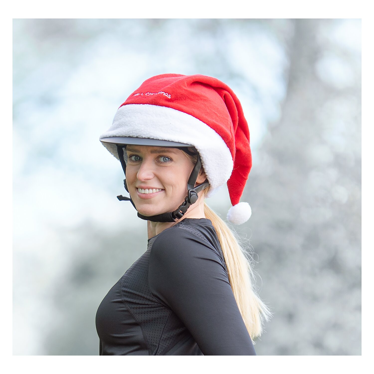 black forest Weihnachtlicher Helmüberzug  - rot - Einheitsgröße
