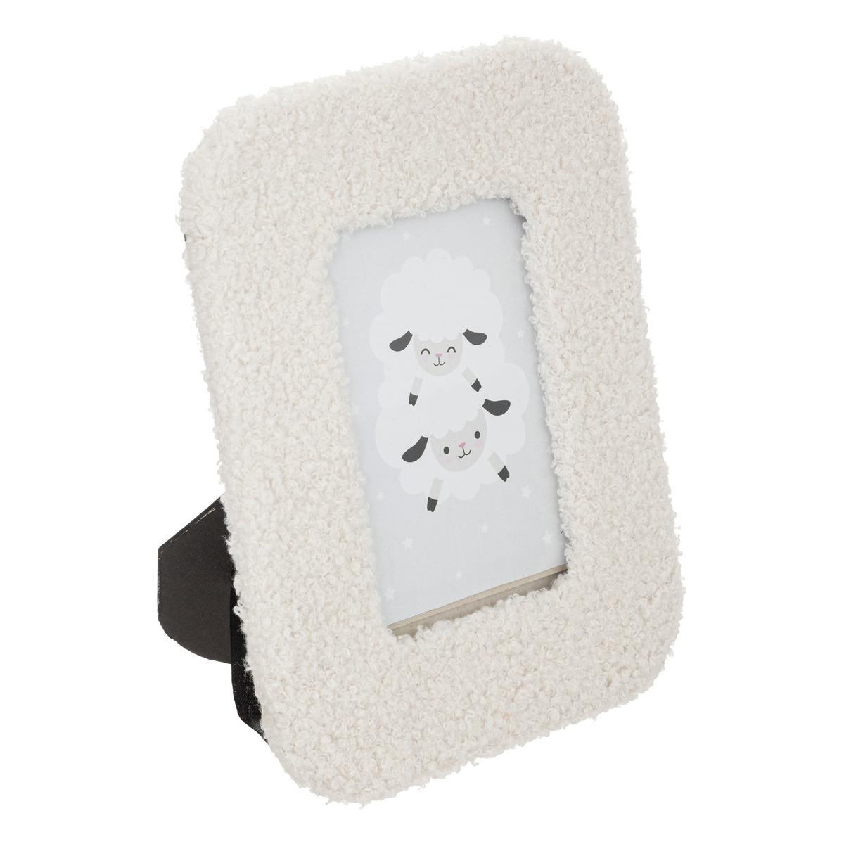 CADRE PHOTO BOUCLETTE BLANC 10X15CM