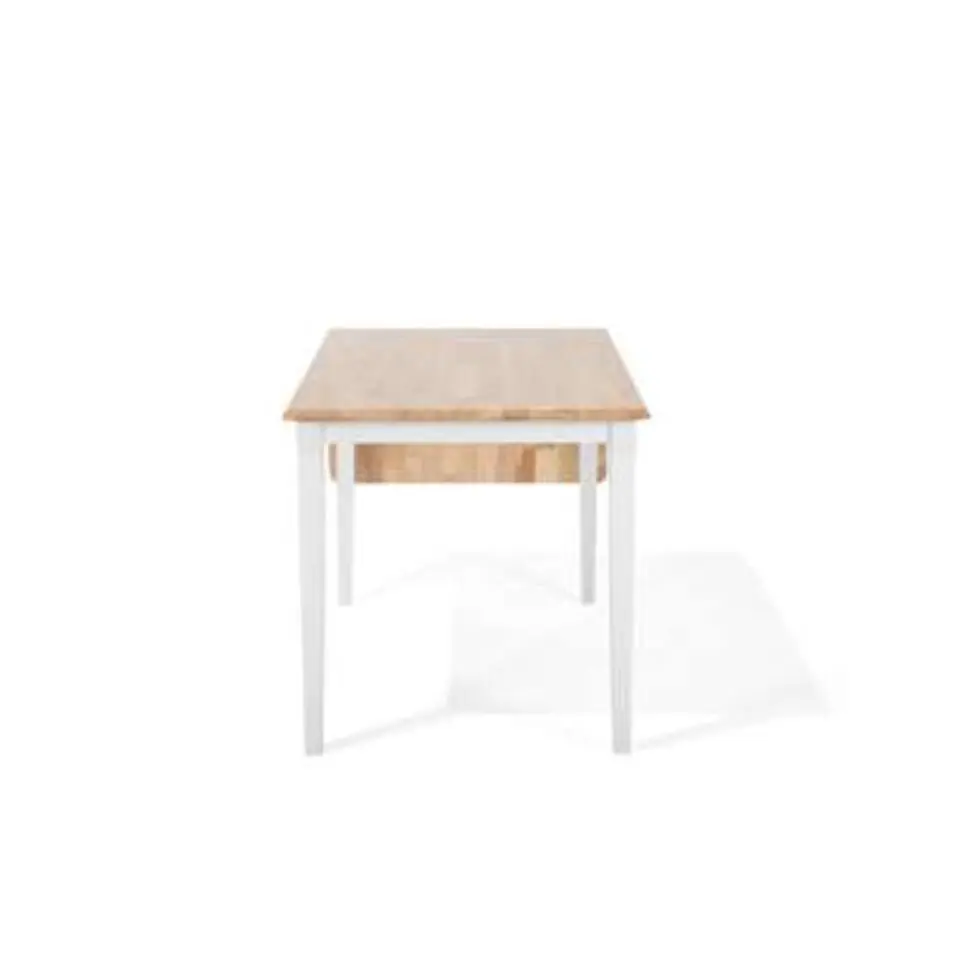LOUISIANA - Eettafel - Wit - 75 x 120/160 cm - Rubberhout