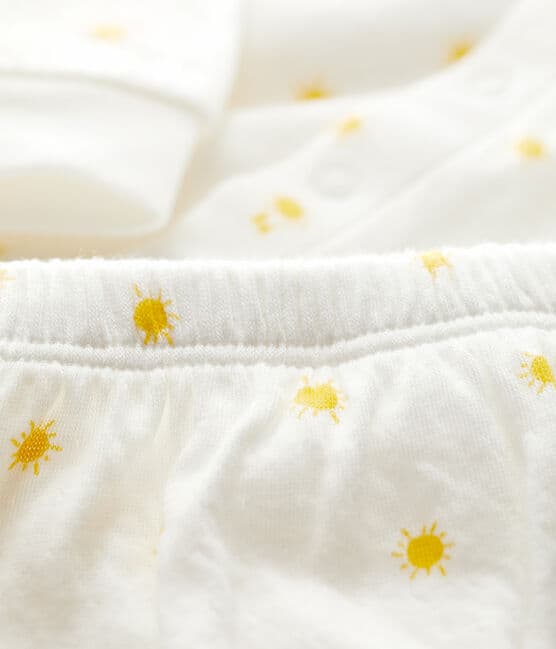 Ensemble 2 pièces imprimé soleil en tubique bio bébé
