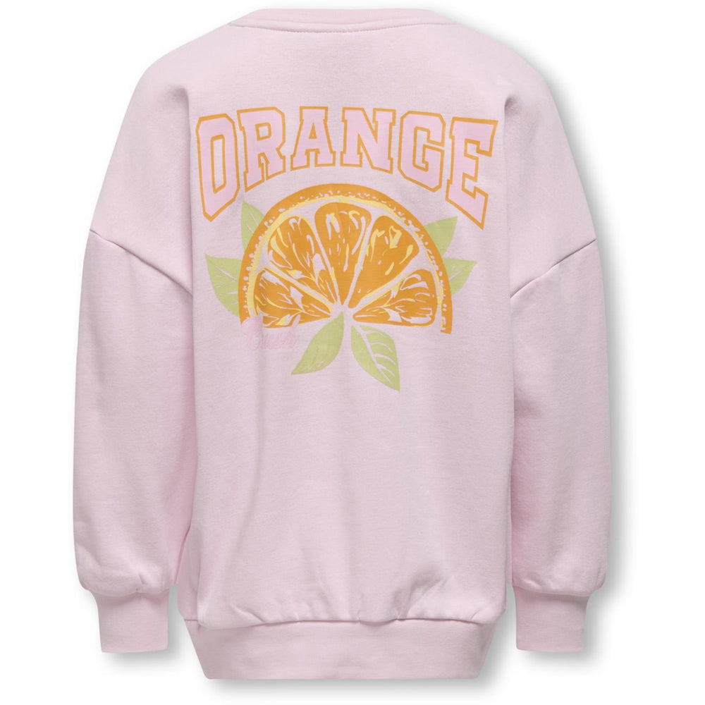 Køb kids ONLY Roseate Spoonbill Orange Phoebe Life Printed Crew Sweatshirt