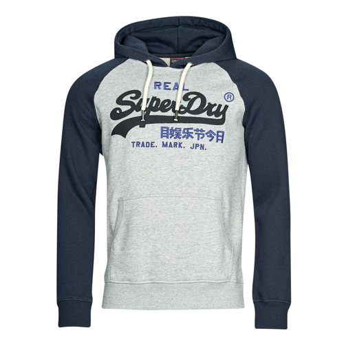 Superdry - VINTAGE VL HERITAGE RGN HOOD - Gris / Marine