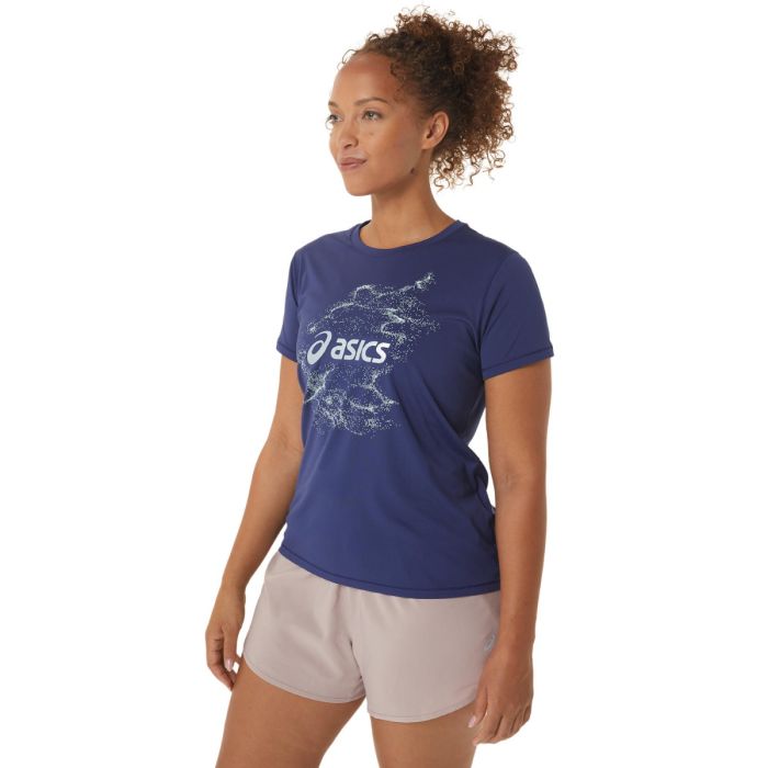 Asics Dame T-shirts Nagino Graphic Run SS Top Blå
