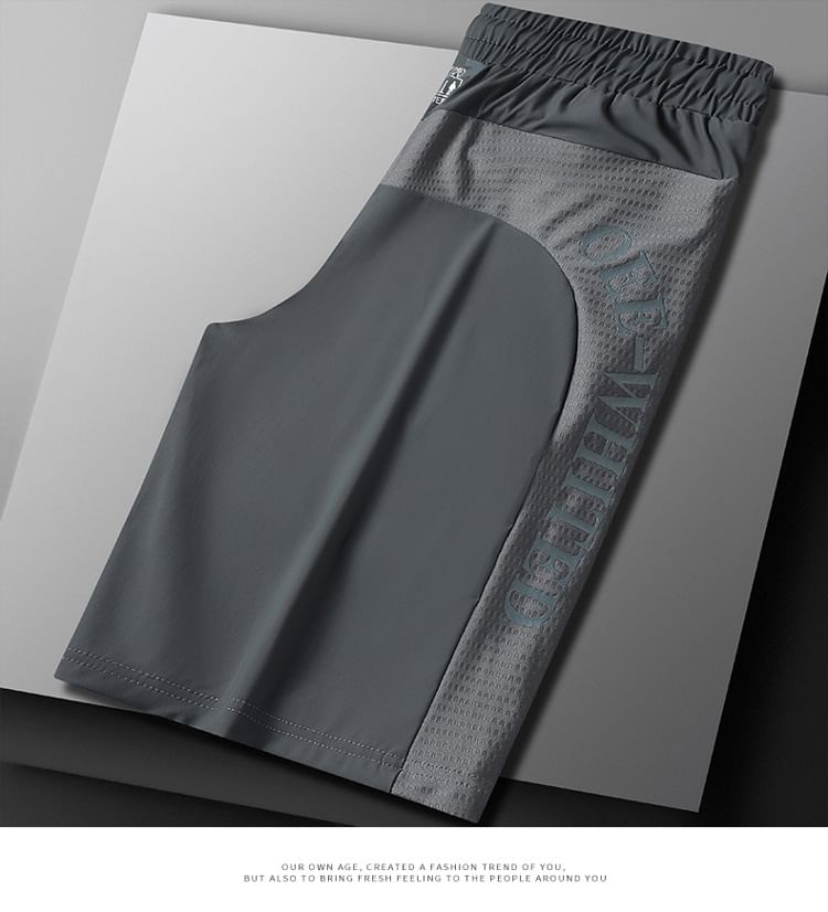 Wewewow - Shorts met elastische taille en letters