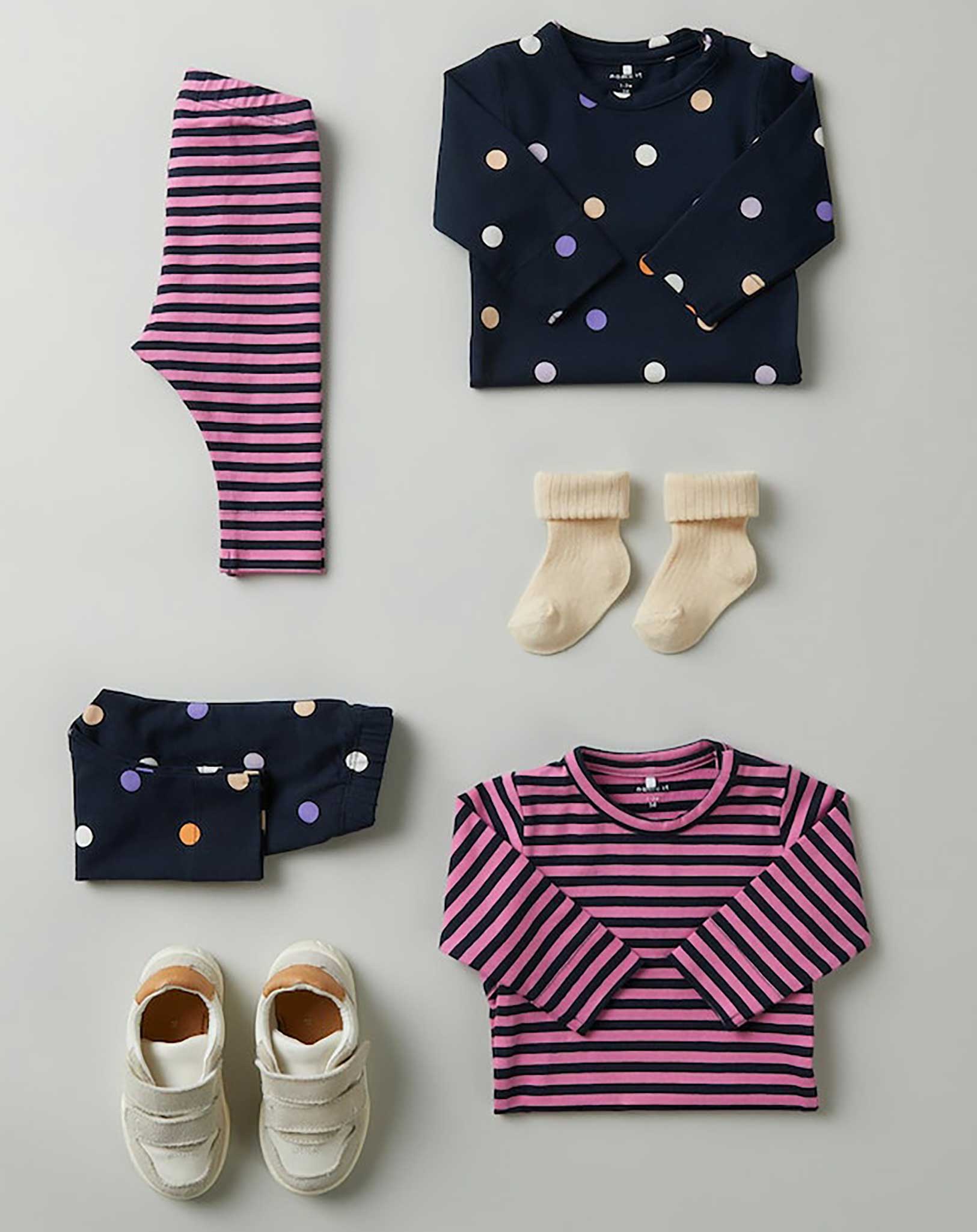 Leggings NBFTUNNA STRIPES in wild orchid