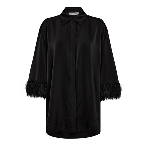 Co'Couture AdnaCC Feather Skjorte, Black, XS