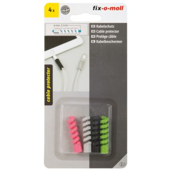 Kabelbeschermers 4 kleuren 9x42mm - 4 stuks