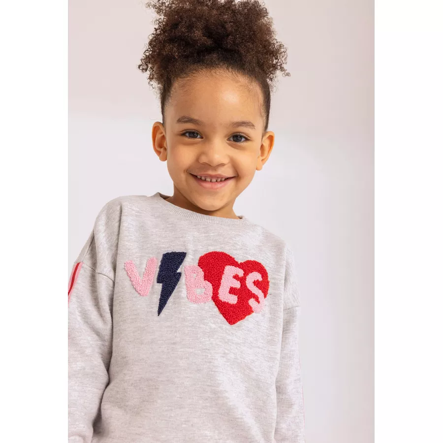 MINOTI Sweatshirt Vibes Hellgrau