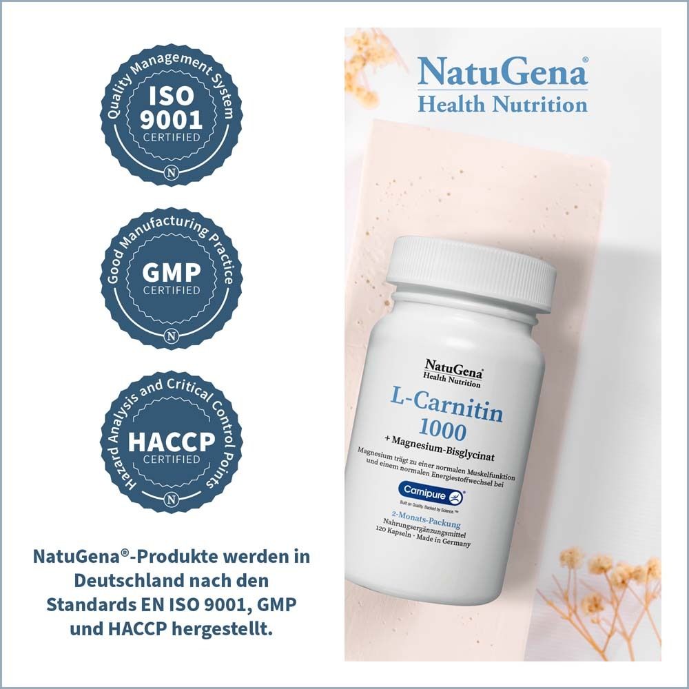 L-CARNITIN 1000 Carnipure+Magnesium vegan Kapseln
