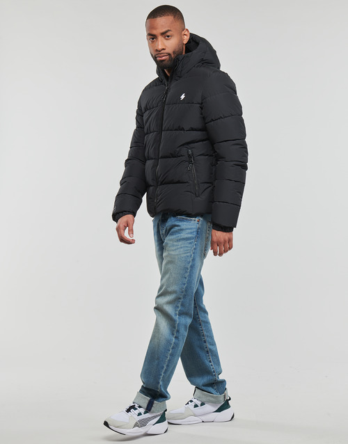 Superdry - HOODED SPORTS PUFFR JACKET - Noir