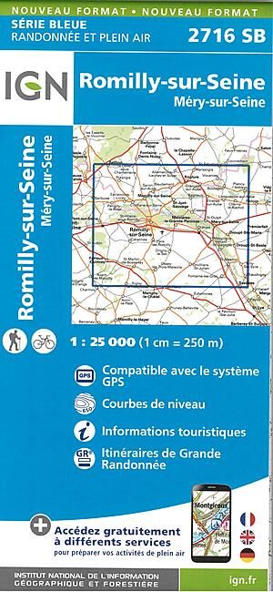 IGN - 2716 SB ROMILLY SUR SEINE 1 25 000