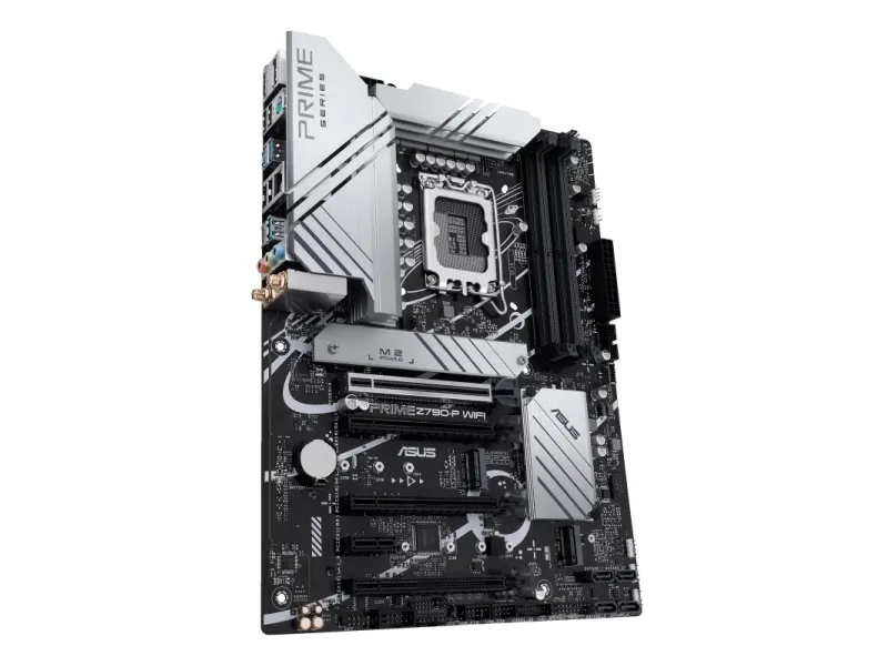 ASUS Prime Z790-P WIFI - Bundkort - ATX - LGA1700 sokkel - Z790 Chipset - USB-C 3.2 Gen 2x2, USB 3.2 Gen 1, USB 3.2 Gen 2, USB-C Gen2 - 2.5 Gigabit LAN, Wi-Fi 6, Bluetooth - onboard grafik (CPU påkrævet) - HD Audio (8-kanaler)