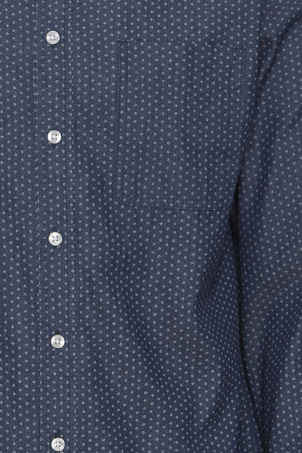 Casual Friday CFANTON LS BD indigoo AOP shirt Dark navy