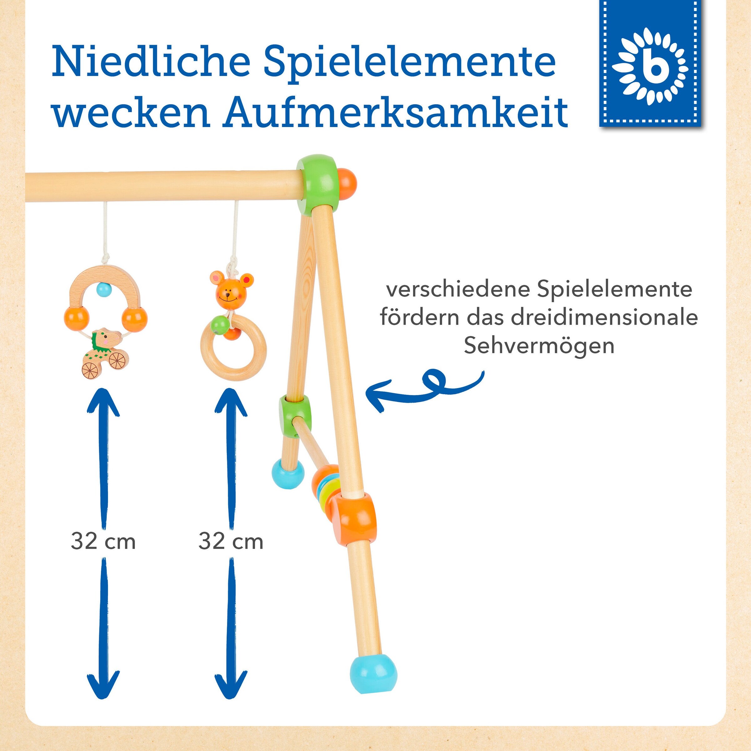 Bieco Spielbogen aus Holz - ab Geburt Mehrfarbig