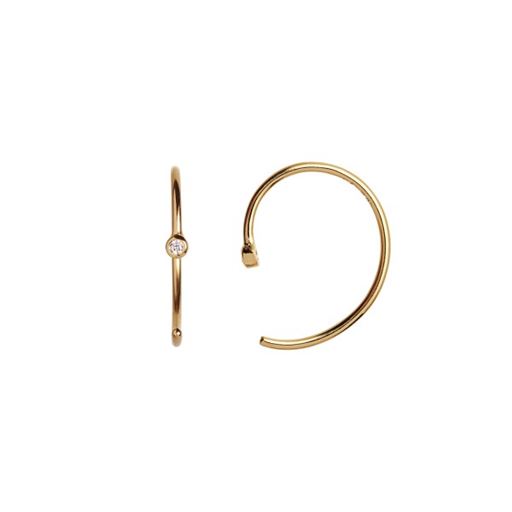 Stine A One Dot Open Ørering, Guld