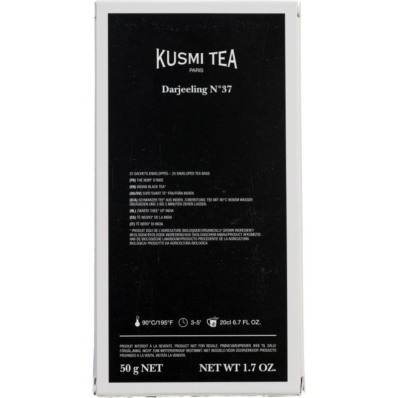 Thé noir Darjeeling N°37 Bio Kusmi Tea - Boîte de 25 sachets