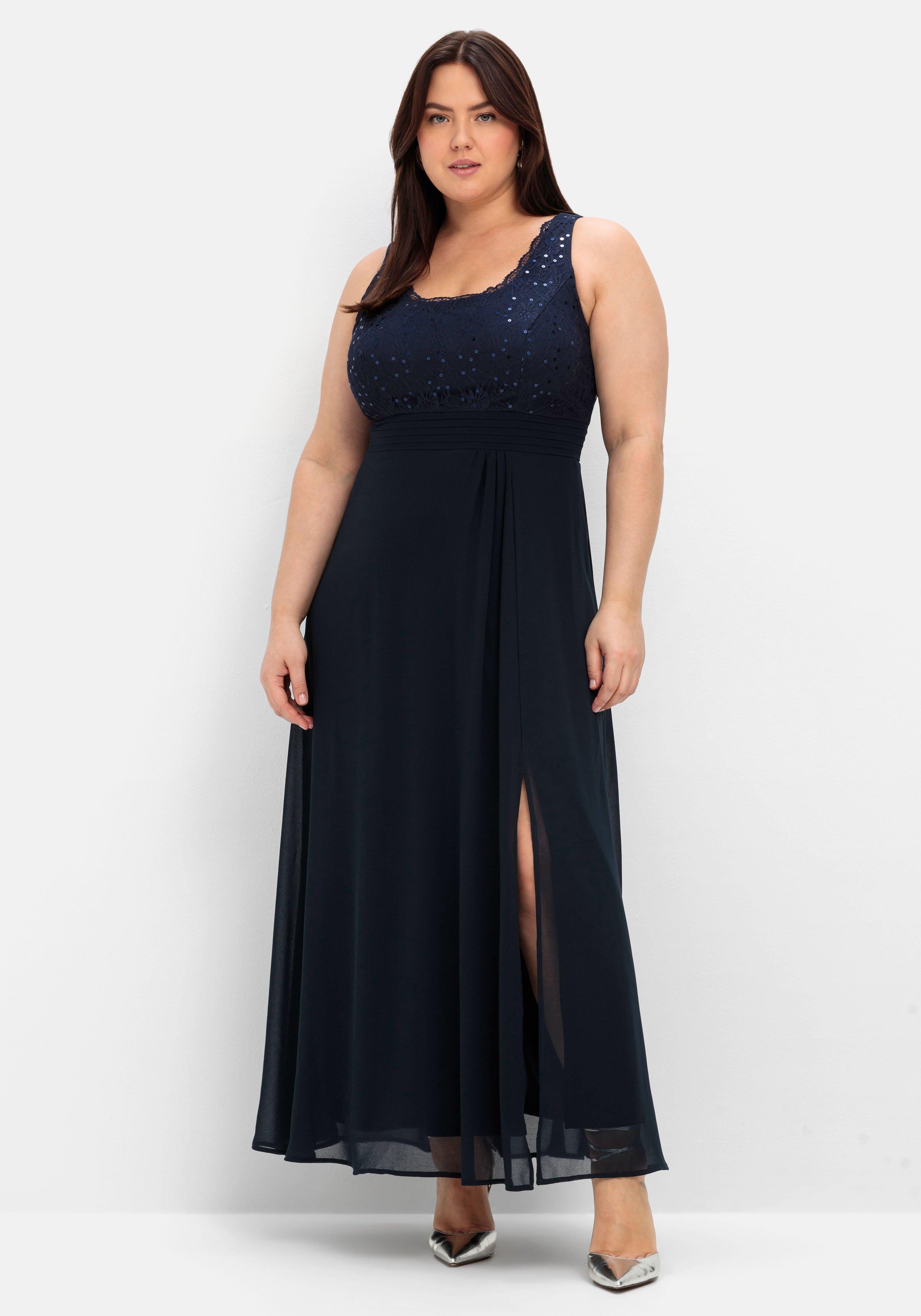 Abendkleid mit floraler Spitze