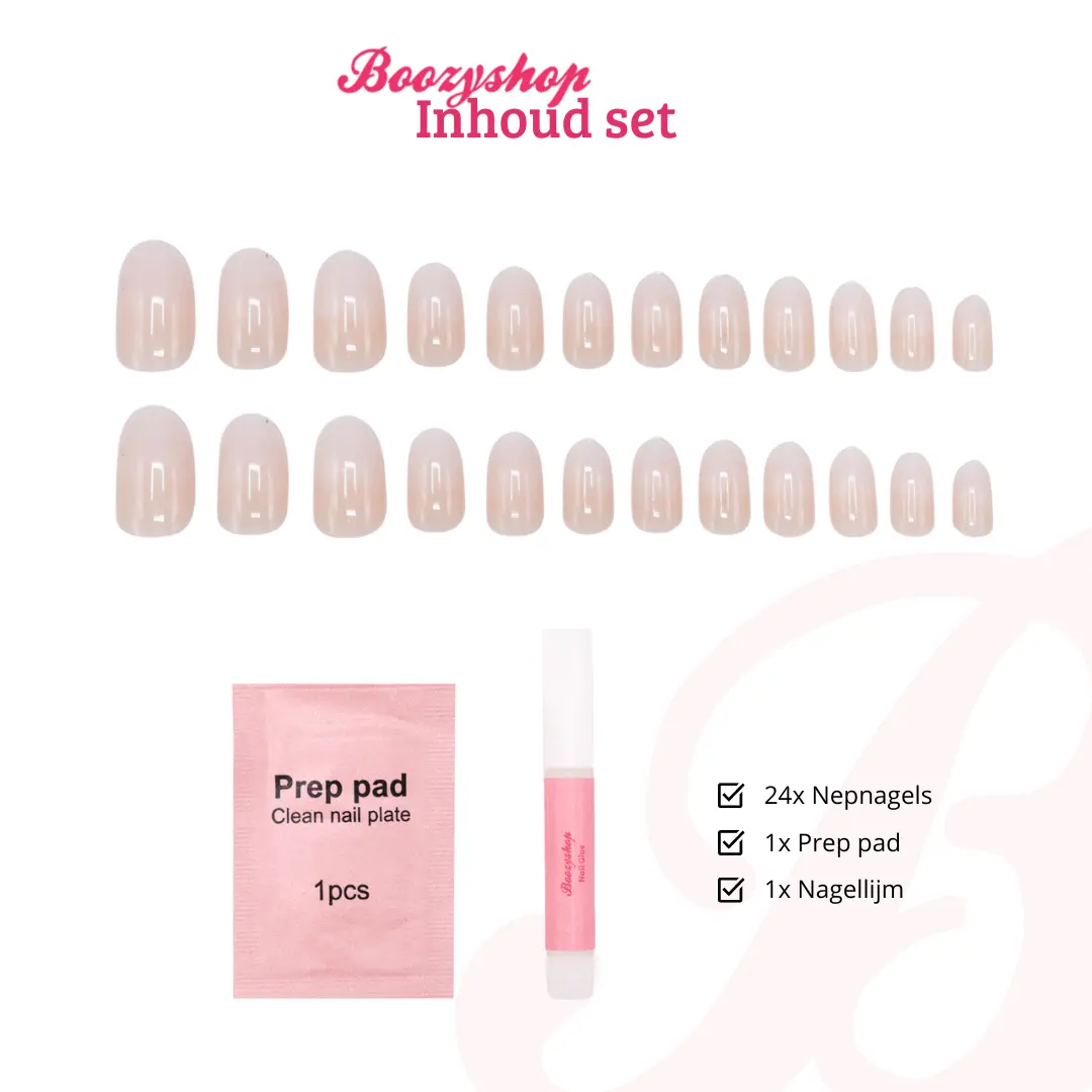 Press On French Nails Ombre Light Pink