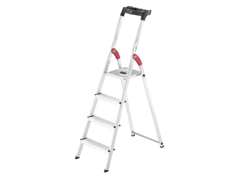 Hailo Stehleiter L60 4 Stufen Die praktische Alu-Sicherheits-Haushaltsleiter