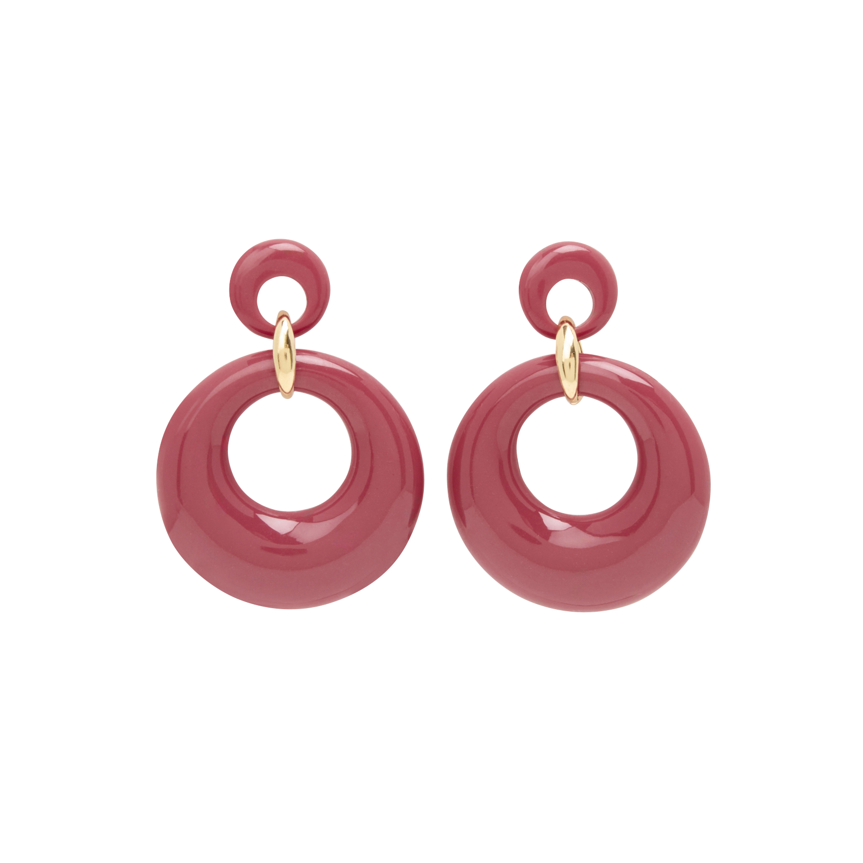 BETTY - Boucles d'oreilles rondes | Violet