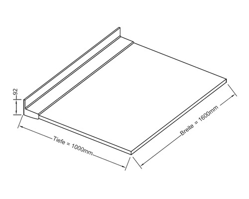 ARON Avignon luifel 1600x1000 mm wandaansluiting aluminium EV1 gelaagd veiligheidsglas 16mm helder
