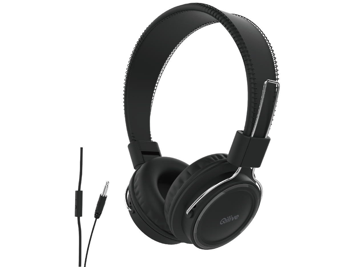 AUSCULTADORES COM FIO QILIVE 600106016 PRETO Q1296