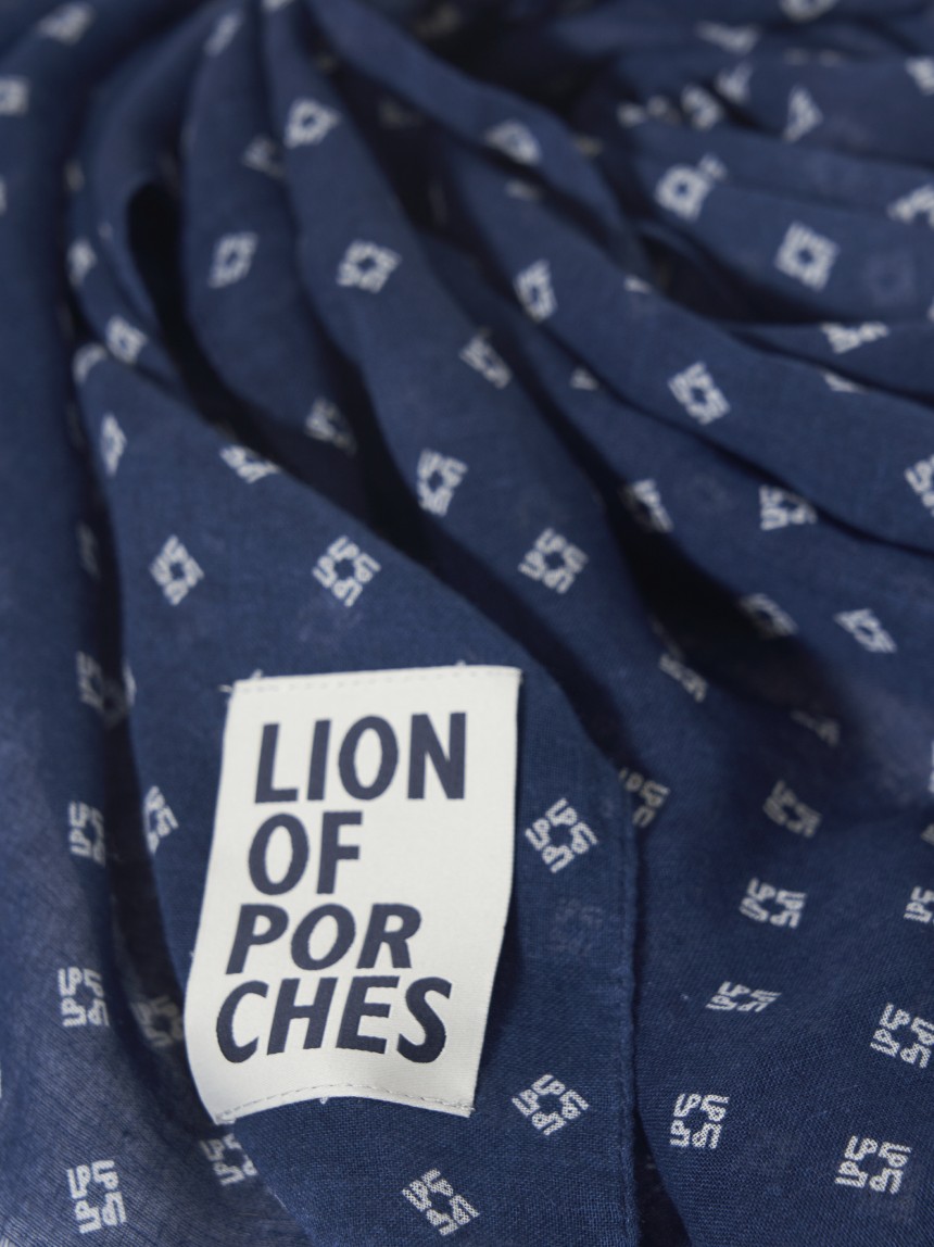 Echarpe para homem de linho e algodão com padrão