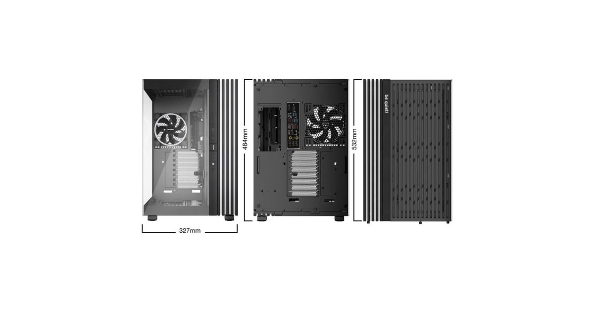 be quiet!Light Base 900 FX big tower behuizing  (Zwart | 2x USB-A | 1x USB-C | RGB | Tempered Glass)