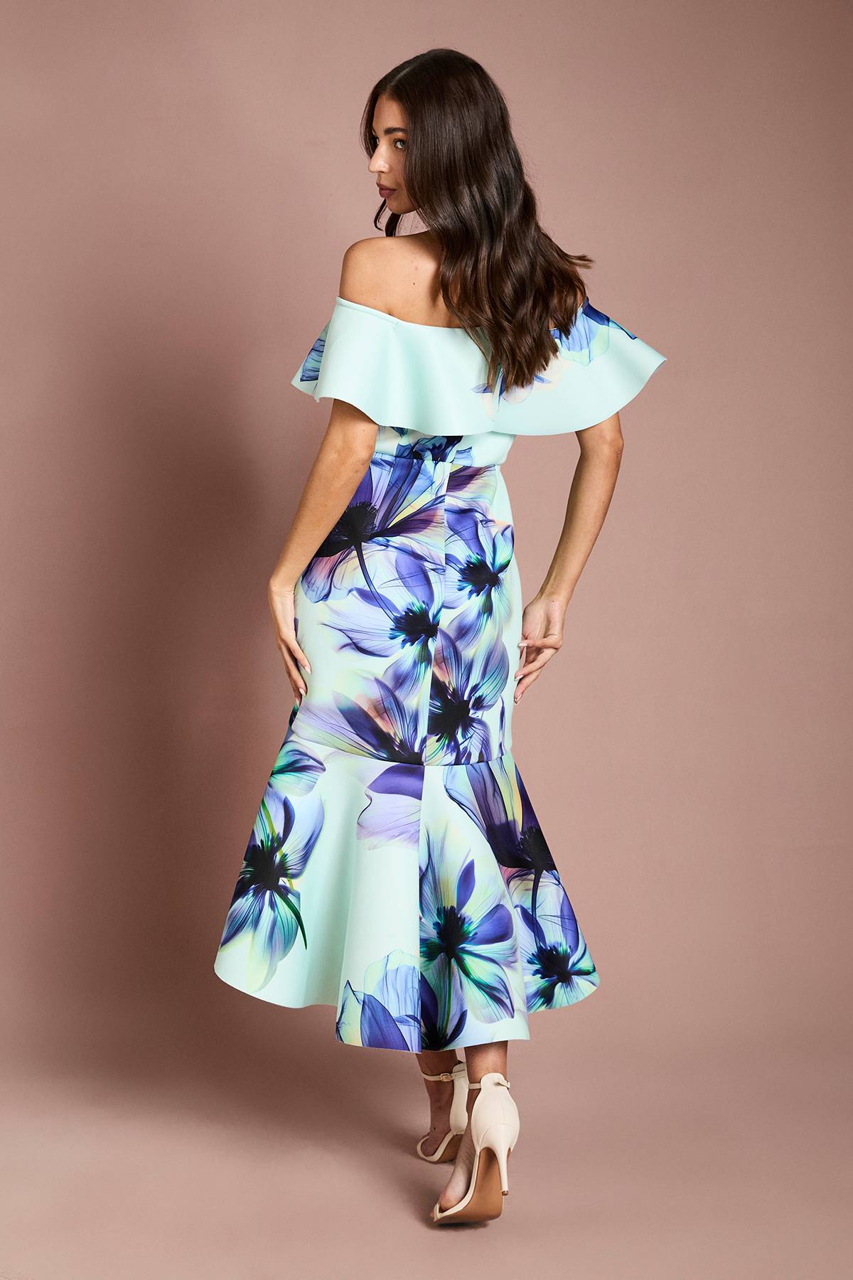 Coast Robe En Scuba À Imprimé Floral Placé