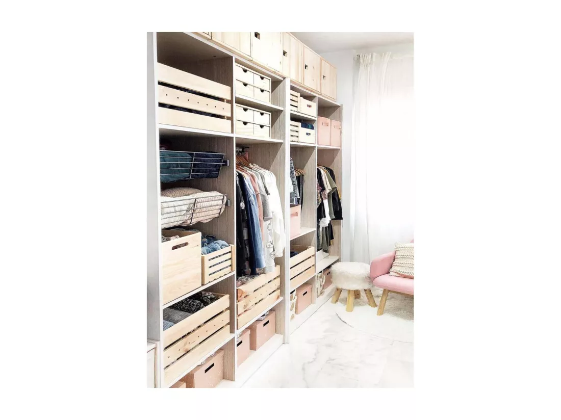 Caisse en pin massif modulable et empilable - L38,4 x H28 cm