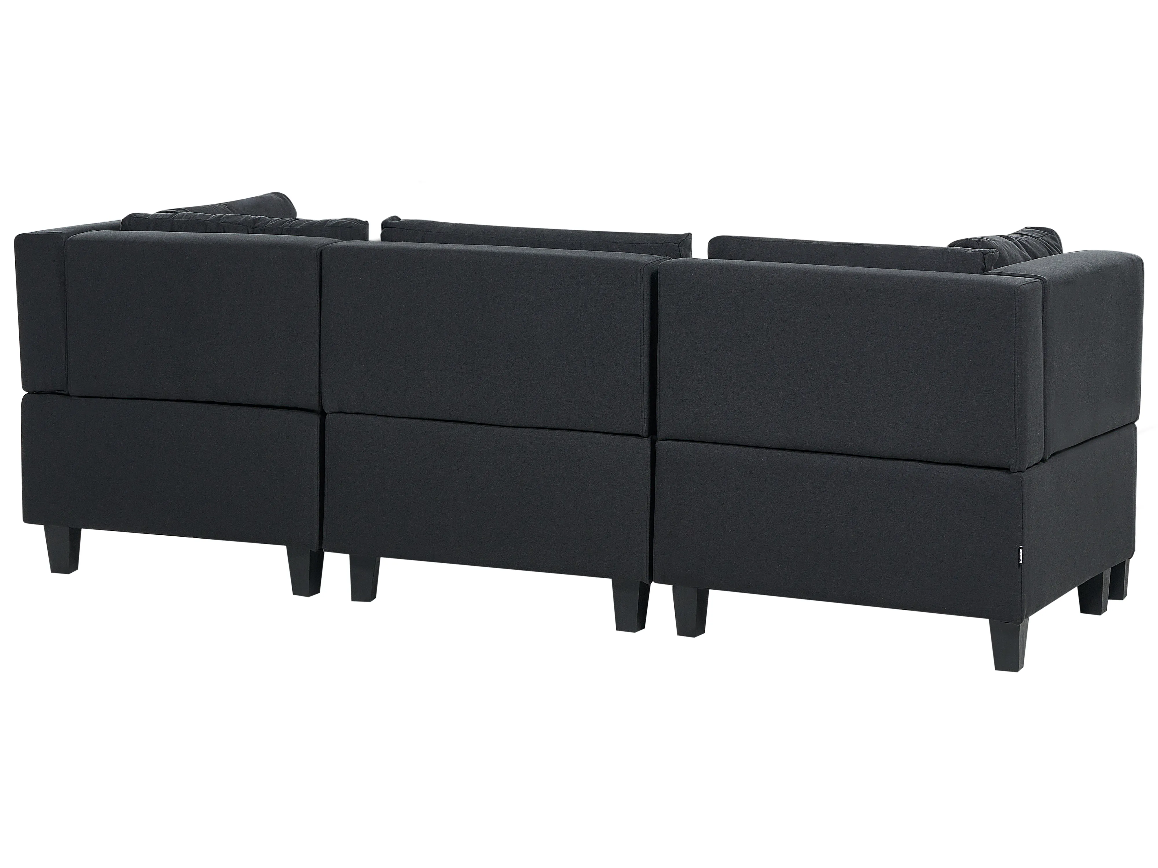 Modulaire bank 3-zits UNSTAD Stof Zwart
