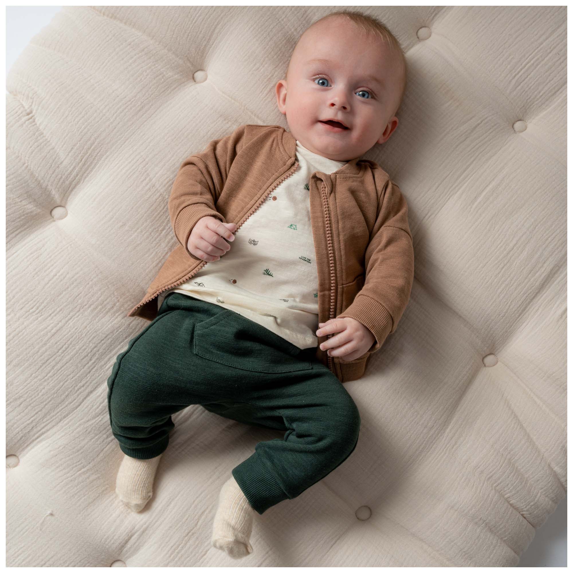 Prénatal baby vest lange mouwen effen rood