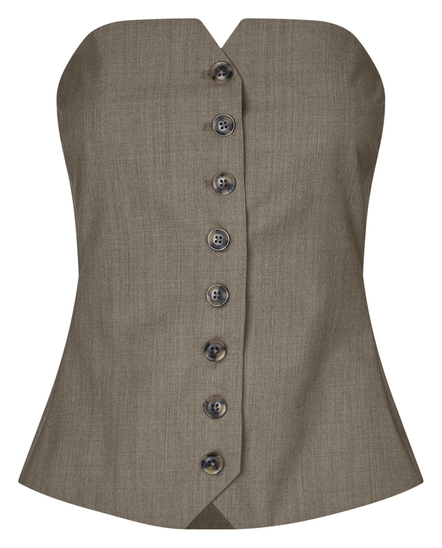 SAELLEN - Bustier en fibres recyclées mélangées | Beige