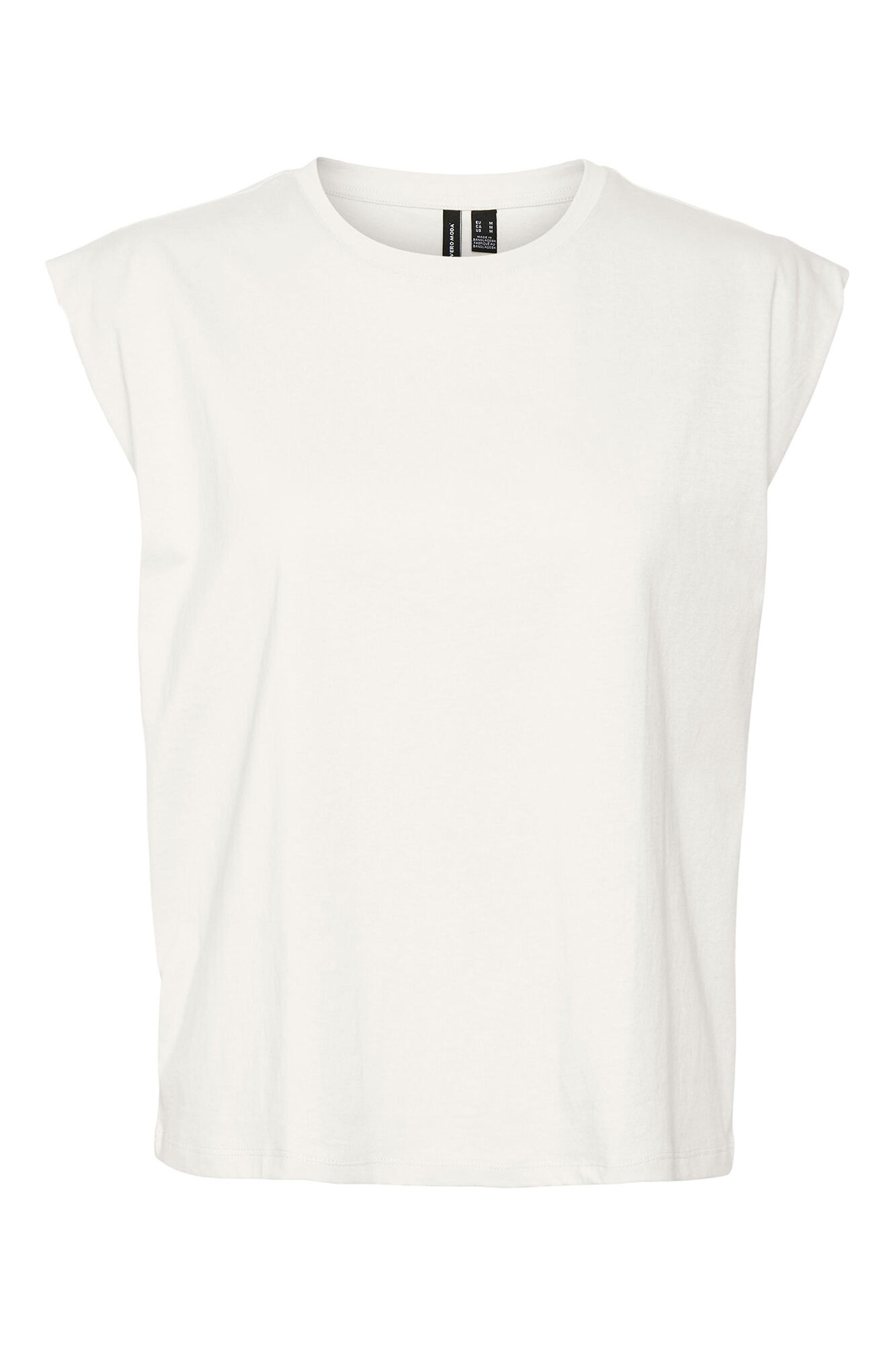 Camiseta com detalhe de ombreira - Branca