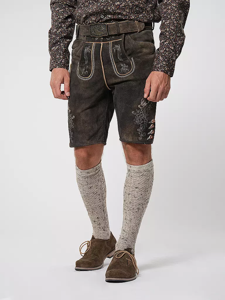 GWEIH & SILK Lederhose BORIS braun