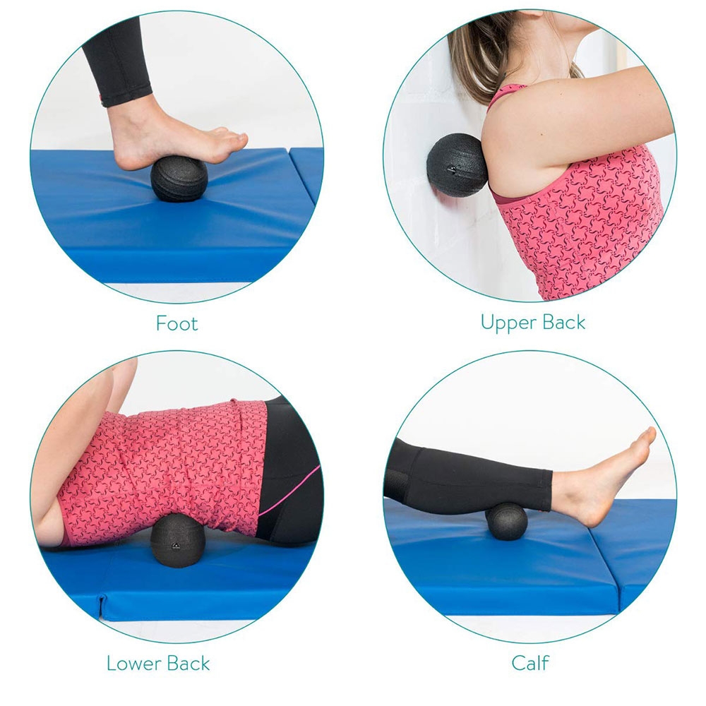 (Ø60mm) Multifunktionale Faszienkugel Fitness Massage Ball - Schwarz