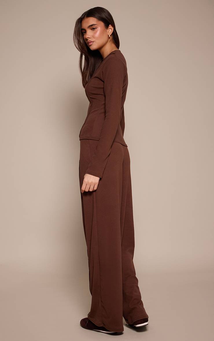 Pantalon Large À Détails De Coutures