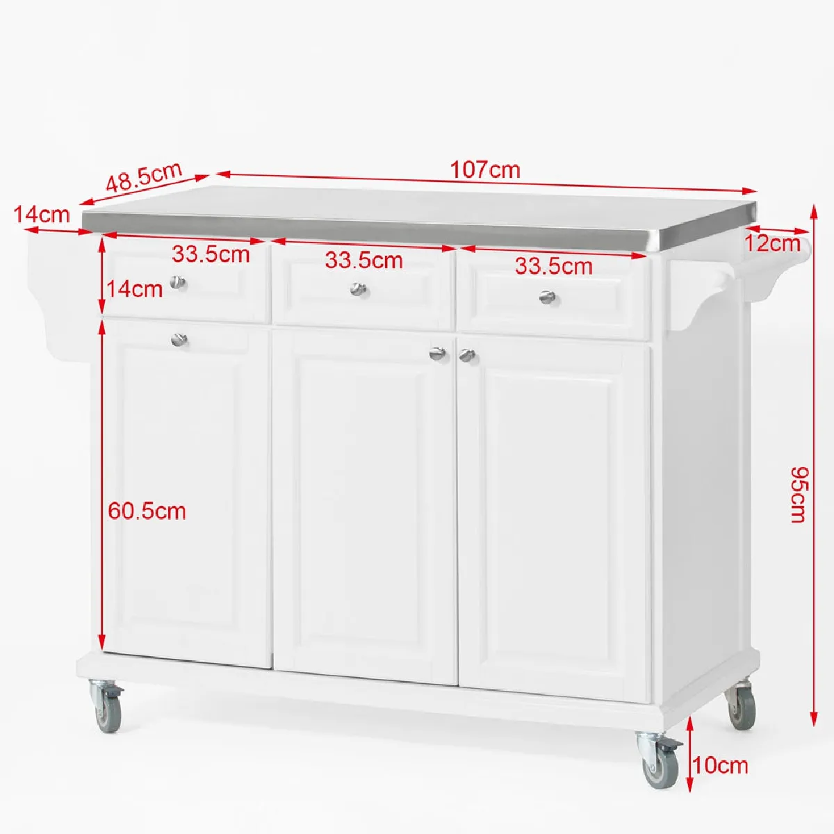 SoBuy FKW33-W XXL Desserte